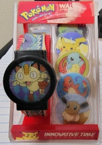 Vintage 1999 Pokémon Watch Set – Meowth + 4 Faces – Pikachu, Charmander, Eevee - Picture 1 of 2