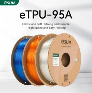 eSun TPU 95A Flexible Soft 3D Print Filament 1.75mm Hardness 95A for 3D Printer - Picture 1 of 16
