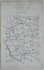 Original 1841 Fox Hunting Map "Meets Of The Petchley Hounds" Northampton England