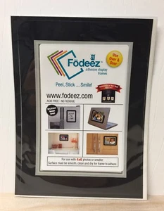 FODEEZ Black Adhesive Display Frame 4x6 REUSABLE Dry Erase - Foto 1 di 1