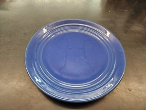 Bauer Pottery Los Angeles Ring Ware Dinner Plate Vintage - Cobalt Blue 9.5" - Picture 1 of 4