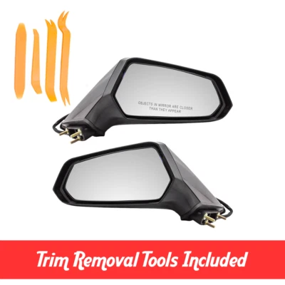 New Driver & Passenger Side Power Mirror Set For 2010-2015 Chevrolet Camaro - Image 1 of 4