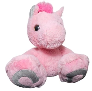 Aurora Trotts Taddle Toes Pink Gray Horse Plush 10" Sitting Stuffed Animal Toy - Picture 1 of 12