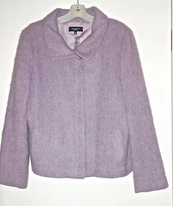TALBOTS WOMEN'S LAVENDER COLLARED MOHAIR ALPACA WOOL LINED JACKET SIZE 16 - Picture 1 of 5