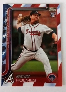 2025 25 Topps Series 2 Grant Holmes RC Rookie Braves 414 Independence Day 36/76 - Picture 1 of 2
