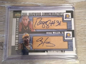 Upper Deck 2004-2005 Reggie Miller Al Harrington Dual Hardwood Auto - Picture 1 of 2