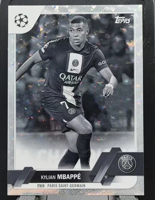 Kylian Mbappe 2022-23 Topps UCC Flagship Black White Icy Foil /150 #100 - Image 1 of 2