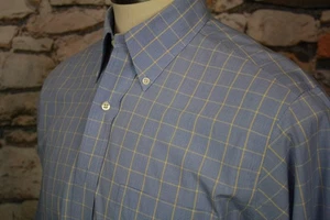 BROOKS BROTHERS 346 Men’s Shirt Blue Plaid Button-Down Collar Non-Iron 15 32/33 - Picture 1 of 13