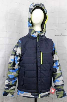 686 Scout Insulated Snow Jacket, Boy's Youth Medium (12), Navy Colorblock New - Image 1 of 4