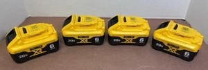 Lot of 4 DEWALT DCB206 20V 6Ah XR Lithium Ion Battery Not Working AS IS B32-2 - Picture 1 of 2