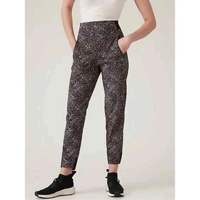 Athleta Trekkie North Jogger Kinetic Abstract Black Pull On 2 - Image 1 of 4