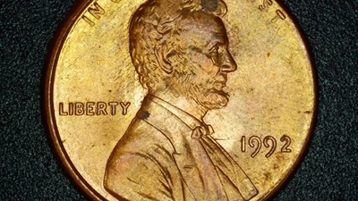 1992 P Lincoln Cent – Die Clash Obverse & Reverse – AU RD - Ungraded/Uncertified - Image 1 of 4