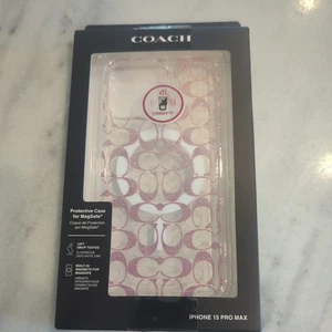Custodia protettiva Coach con Magsafe per iPhone 15 Pro Max ROSA nuova - Foto 1 di 2
