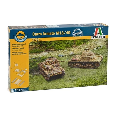 CARRO ARMATO M 13/40 KIT 1:72 Italeri Kit Mezzi Militari Modellino Nuovo - Immagine 1 di 2