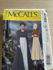 McCall's 7493 Costume Dress Jane Austin Historical Sewing Pattern Uncut 14-22 Sz - Picture 1 of 3