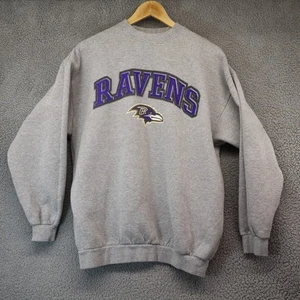 Suéter De Colección Grande Baltimore Ravens Gris NFL Cuello Redondo y2k Logo Atelético - Imagen 1 de 6