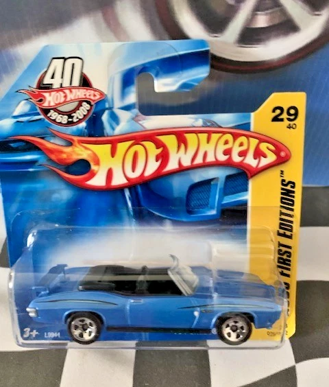 Hot Wheels 2008 New Models 29/40 FE 029 '70 Pontiac GTO Convertible BLUE 5SP SC - Image 1 of 1
