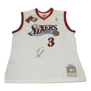 ALLEN IVERSON SIGNED PHILADELPHIA 76ERS MITCHELL & NESS JERSEY ANSWER BECKETT - Picture 1 of 5