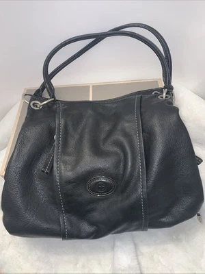 Giani Bernini Black Leather Satchel Hanbag - Image 1 of 4