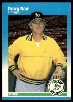 1987 Fleer Doug Bair Oakland Athletics #386 - Image 1 of 2