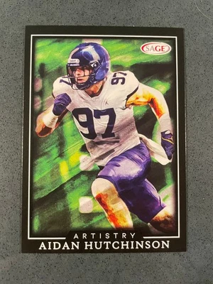 Aidan Hutchison Michigan/Detroit Lions 2022 Sage-Artistry #2 (RC) - Image 1 of 2