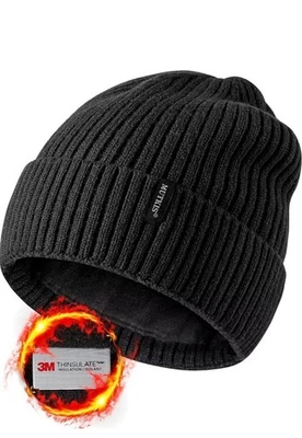 Gorros para Hombre 30% Lana Merino Tejido Sombrero, Sombreros de Invierno para Mujer Guerra Gruesa... Foto 1 de 4