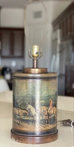 Vintage & seltene Frederick Cooper Equine Canister Tischlampe - Bild 1 von 4