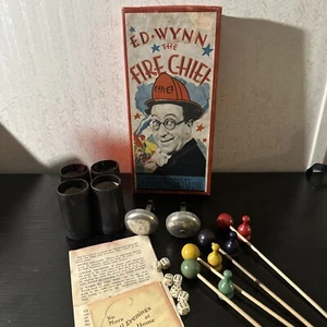 Ed Wynn The Fire Chief Board Game Replacement Game Pieces w/box Instruction 1940 - Picture 1 of 24