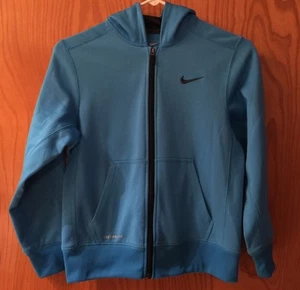 SUDADERA CON CAPUCHA NIKE THERMA-FIT AZUL CREMALLERA FRONTAL JUVENIL TALLA MEDIANA - Imagen 1 de 7