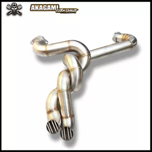 Twisted Exhaust 2 Into 2 Fit For Harley-Davidson Dyna FXR/STREET BOB/FXD - Picture 1 of 3