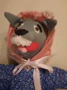 Vintage Topsy Turvy Rotkäppchen Flip Puppe, Stoff, 3-in-1 Wolf Oma - Bild 1 von 6