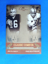 2006 DONRUSS CLASSICS JIM PLUNKETT BELITNIKOFF CLASSIC COMBOS #23/500 RAIDERS