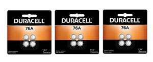 3~Duracell Alkaline 76A LR44 1.5V 0.11Ah Medical Battery For Medical Devices 4pk - Picture 1 of 1