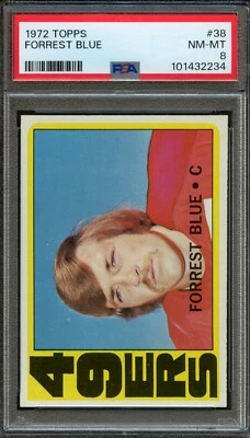 FB - 1972 Topps - #38 - Forrest Blue - PSA 8 - NM-MT - Image 1 of 2