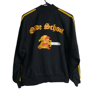 Zelda Nintendo Track Jacket Small Black Full Zip Olde School Classic Retro - Picture 1 of 10