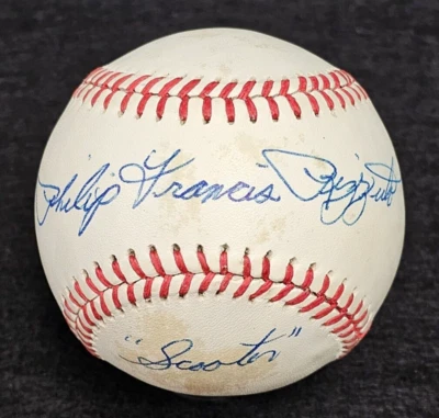 Rare PHIL RIZZUTO Signed FULL NAME-SCOOTER Official Baseball-HOF-YANKEES-PSA - Image 1 of 4