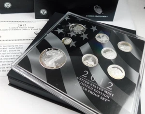 2012 Limited Edition 8-Coin SILVER PROOF SET Box + COA C2228 - Picture 1 of 3