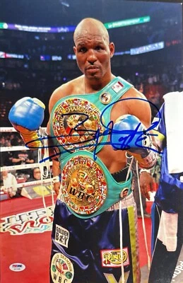 Foto de boxeo firmada por Bernard Hopkins 12x18 PSA AC12495 Foto 1 de 2