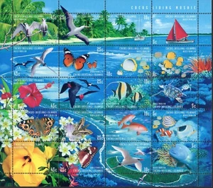 1999 Cocos (Keeling) Islands Living Mosaic Mini Sheet Mint Never Hinged, Clean - Foto 1 di 1
