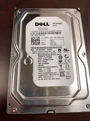 Dell WD1602ABKS 3.5" 160GB SATA Hard Drive X464K - Image 1 of 3