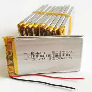 10 x 1250mAh 3.7V Lipo Polymer Rechargeable Battery For Mobile Phone GPS 503562 - Picture 1 of 7