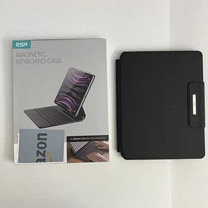 ESR MAGNETIC Keyboard Case for iPad Pro 12.9 Black #6B016A REBOUND SERIES Black - Picture 1 of 7