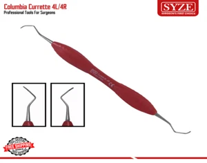 Escaladores de placa, cálculo y raíz periodontal removedor de curetas dentales rojas 4L-4R - Imagen 1 de 3
