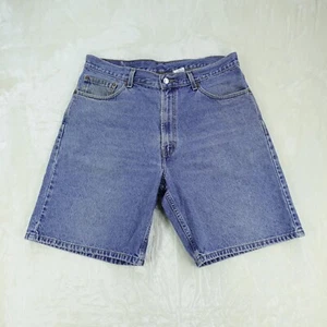 Pantaloncini corti vintage Levi's 550 denim uomo taglia 36 blu jeans papà Y2K - Foto 1 di 19