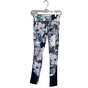 Old Navy purple active floral leggings sz 10-12 EUC - Picture 1 of 3