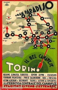 pi 049 1930 TORINO Propaganda turistica - ferrovie, filovie - non viaggiata FP - Foto 1 di 1