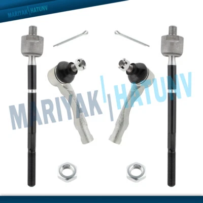 4PCS Front Steering Inner Outer Tie Rod For 2001 2002 2003 2004 2005 Lexus IS300 - Image 1 of 4