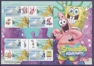 Nickelodeon Stamp Sheets Full Set of 5 Sheets with stickers SpongeBob, Dora, Etc - Picture 1 of 6