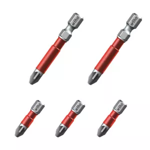 Wiha 5x 2" & 1" Impact Bit Spitze PH2 1/4 Sechskantschaft Kreuzschlitz Abschluss #2 Kopf - Bild 1 von 1