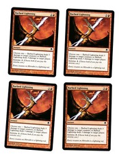 4x Barbed Lightning EX Darksteel Mtg Magic EDH 4x x4